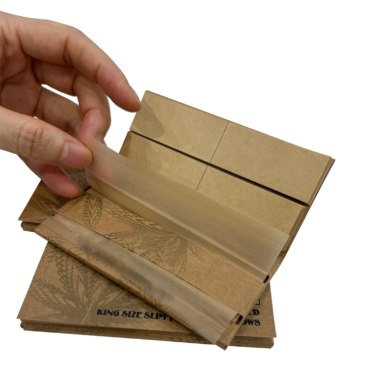 Rolling Paper 64 Leaves With 64 Tips King Size Brown Rolling Paper