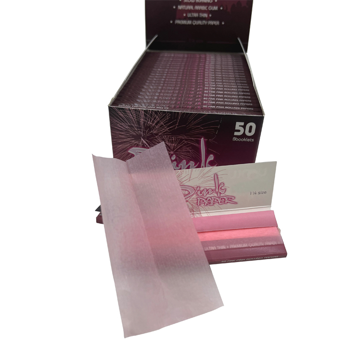 Custom Pink Flax Rolling Paper